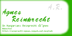 agnes reinprecht business card